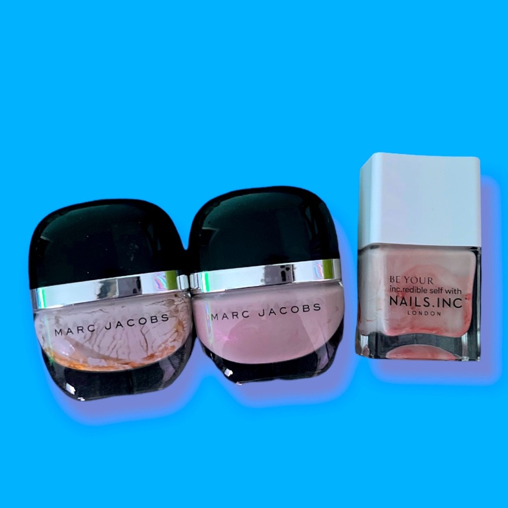 3 nude nail polishes Marc Jacobs & Nails Inc.